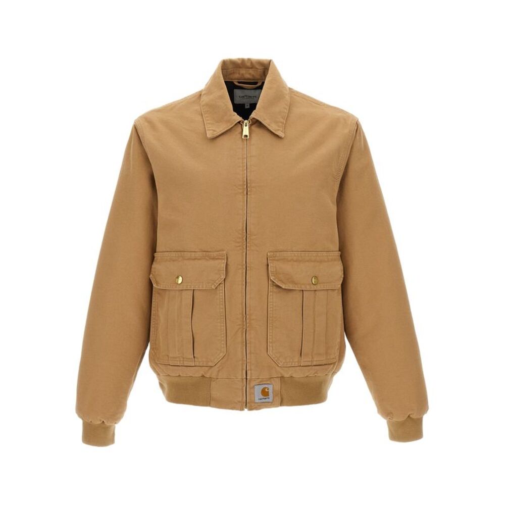 Carhartt Wip Beige Cotton Full-Length Men's Jacket